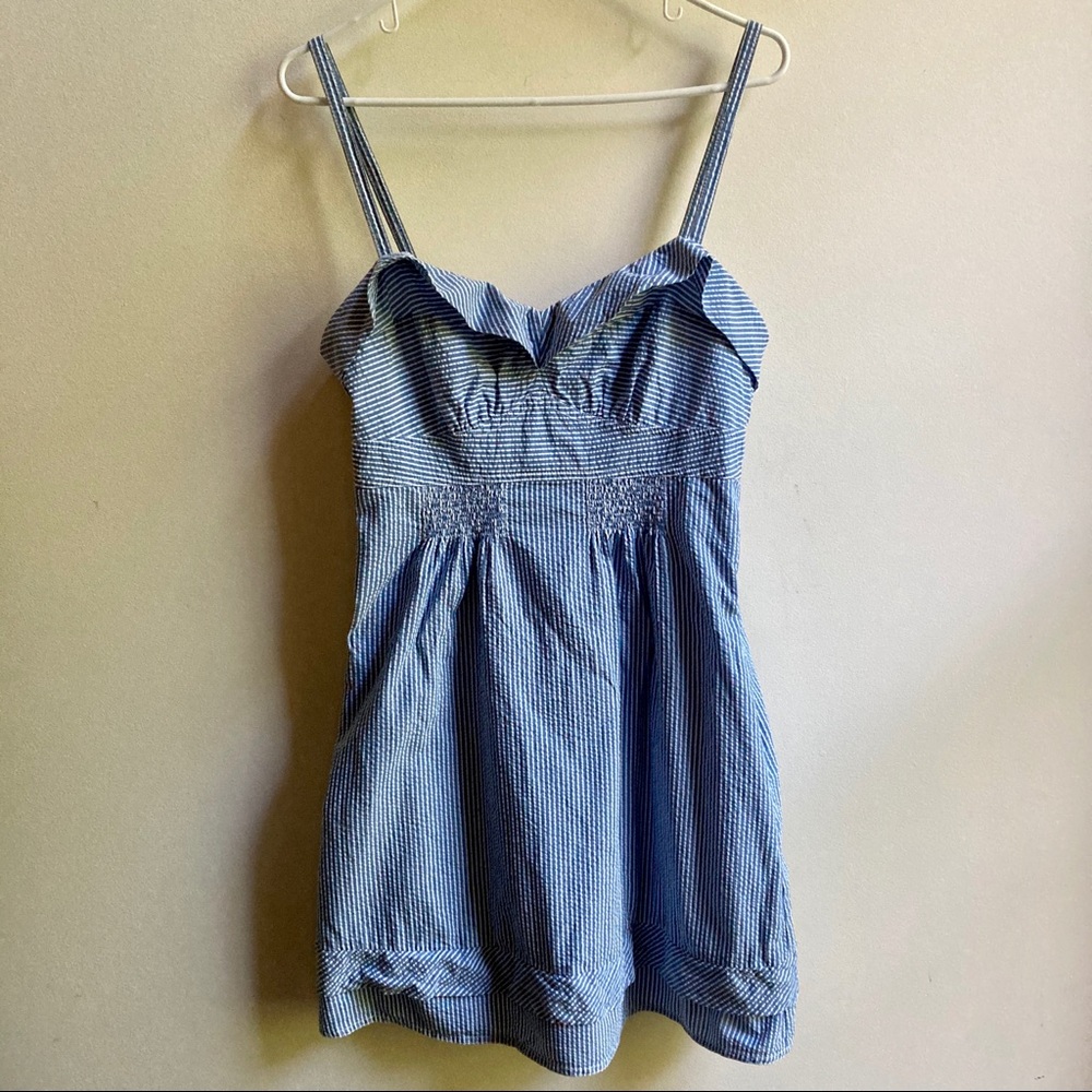 AEO | summer ruffled seersucker dress